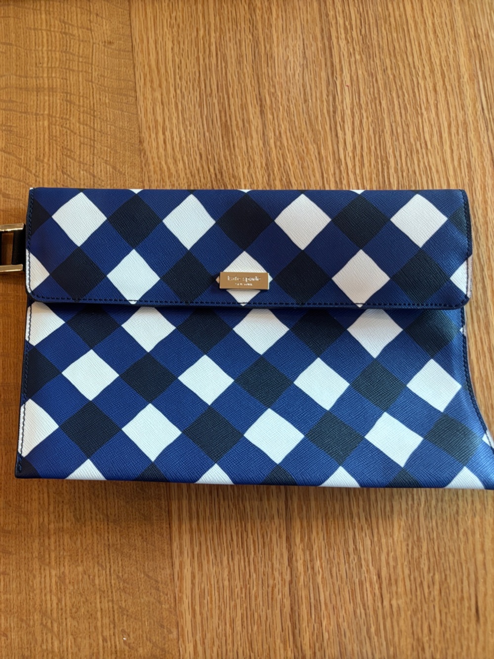 Kate spade Blue and White Wristlet Clutch